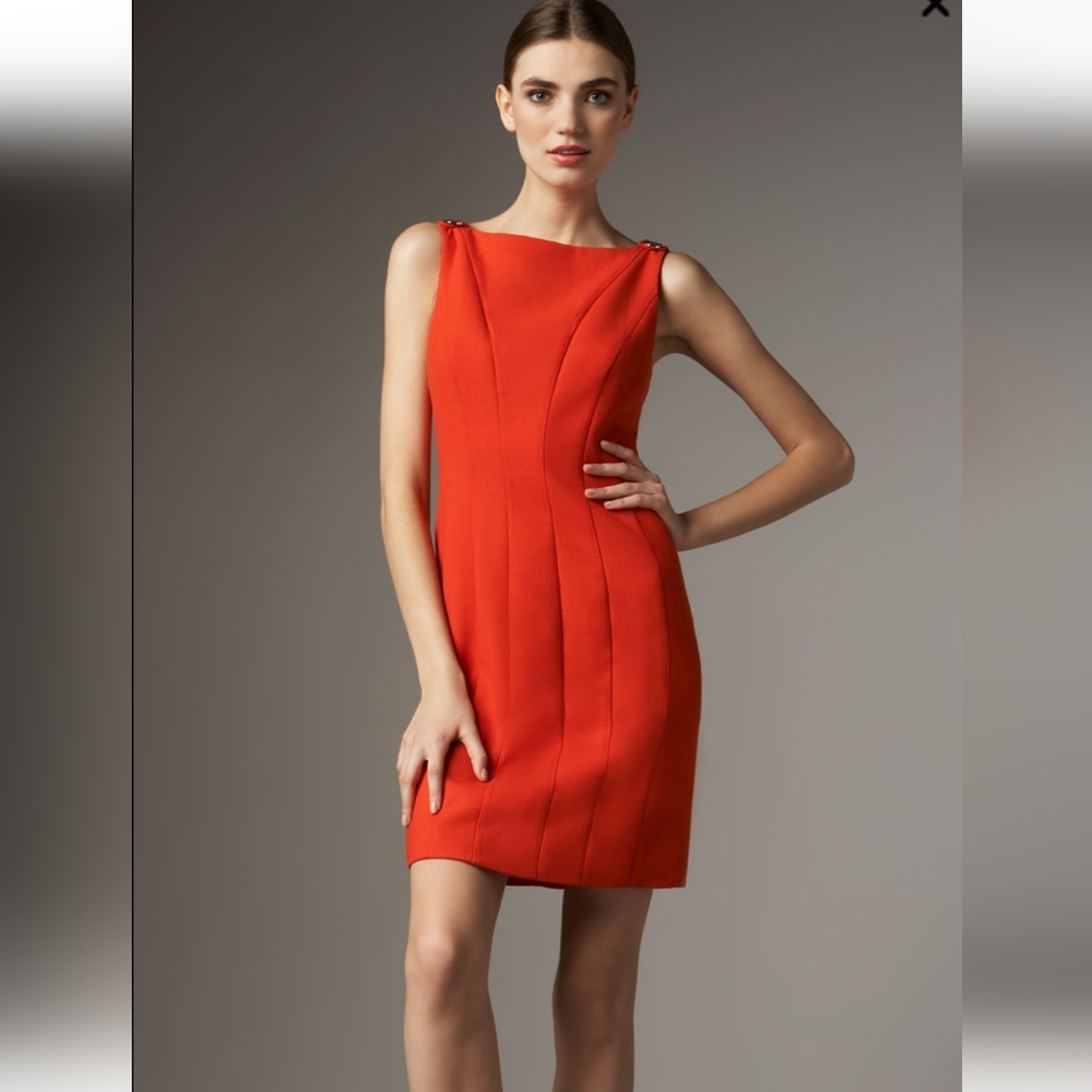 Tory Burch Vivian Ponte Shift Dress In Navy Blue